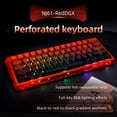 thumbnail image 2 of 61 Keys Mechanical Keyboard, 60% Layout, Hollow Shell in 6 Colors, RGB Backlit, Full N-Key Rollover, Hot-Swappable Linear Red Switch, Backlit PBT Keycaps, 2 of 9