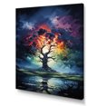 thumbnail image 2 of Designart "Blue Red Oak Tree Oak Euphony IV" Floral Canvas Print, 2 of 5