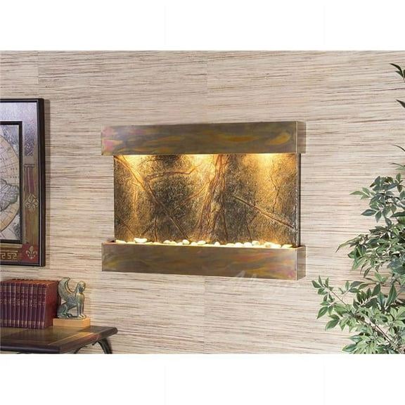 Adagio RCS1005 Reflection Creek Rustic Copper Green-Marble Wall Fountain