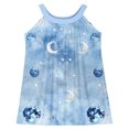 thumbnail image 3 of Cethrio Girl's Summer Dresses, 2025 Sleeveless A-Line Casual Dresses Holiday Dresses Blue Size 5-6T, 3 of 7