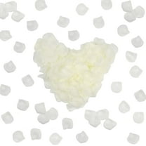 100G White Satin Rose Petals Artificial Flower Petals Bulk Reusable White Floral Basket Aisle Scatter Dinner Table Centerpieces Party Confetti for Wedding Proposal Romantic Night Decoration