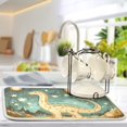 thumbnail image 2 of Yayeee Dish Drying Mat for Kitchen Counter Ultra Absorbent Easy Clean Pad 18x16", Dinosaur with Stars, 2 of 7