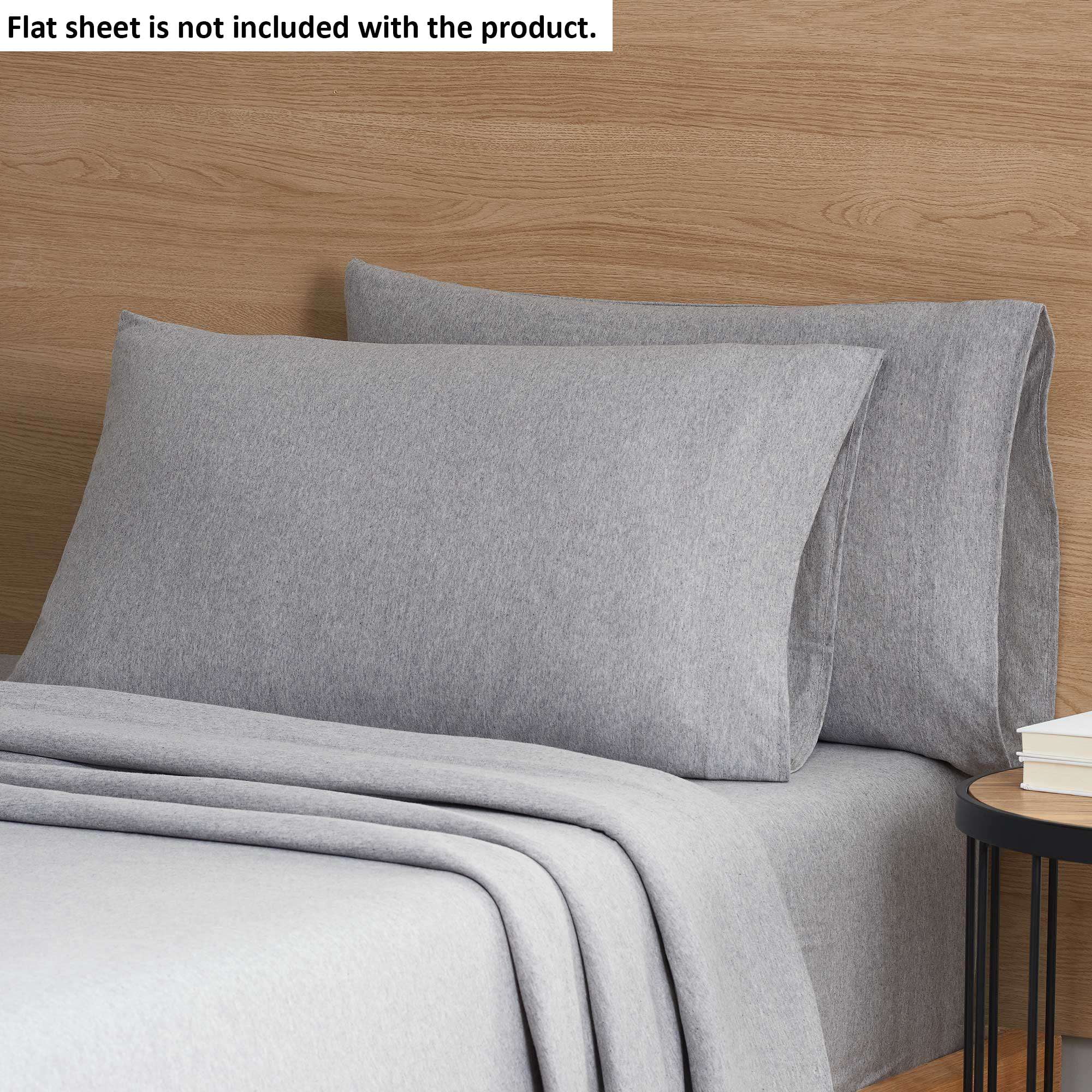 Mainstays 2 Pack Jersey Adult Fitted Sheet Set, Cotton Blended, Gray & Camo, Twin-XL, 4Pieces