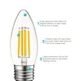 thumbnail image 4 of Luxrite Edison Candelabra LED Bulb Clear Glass, 5W=60W, 550 Lumens, 2700K Warm White, E26, Dimmable, UL Listed 12-Pack, 4 of 7