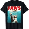 thumbnail image 1 of Paws - Camiseta de ratón, parodia, gato, tiburón, persecución, ratón, gatito, 1 of 2