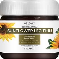 Pure Liquid Sunflower Lecithin by Velona - 2 Fl Oz | Food Grade | Unbleached | Emulsifier, Stabilizer, Softener, Smoother, Wetting Agent | Use Today - Enjoy Results