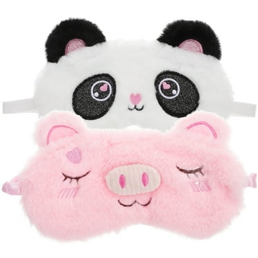 2 Pcs Eye Mask Korean for Kids Night Masks Sleeping Cover Plush Cotton Girl