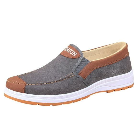Men Loafers Shoes White Comfortable & Light-Weight Wide Toe Box Business Casual Shoes Flat Breathable Mens Casual Shoes, Orthopedic Mens Loafers