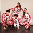 thumbnail image 3 of Feliz Navidad, conjunto de pijamas a juego para la familia, muñeco de nieve rojo, ropa a juego para madre e hija, ropa de dormir informal, ropa familiar de Navidad, 3 of 4