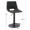 thumbnail image 3 of SAFAVIEH Freya Gas Lift Tufted Bar Stool, Cognac/Black (18.5 in. W x 17 in. D x 34/44 in. H), 3 of 11