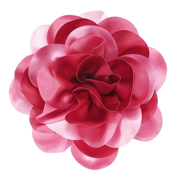 Extra Large Rose Flower Brooches, 8 Inch Lapel Pins Dainty Satin Fabric Big Camellia Oversized Brooch Pin [20cm, Rose Pink]