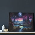 thumbnail image 3 of Lsque Fantasy Landscape Starry Night Print Wall Art – Decorative Picture for Living Room, Bedroom, and Office (Horizontal), 3 of 6