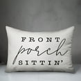 thumbnail image 2 of Creative Products Front Porch Sittin' White and Black 14x20 Indoor / Outdoor Pillow, 2 of 2