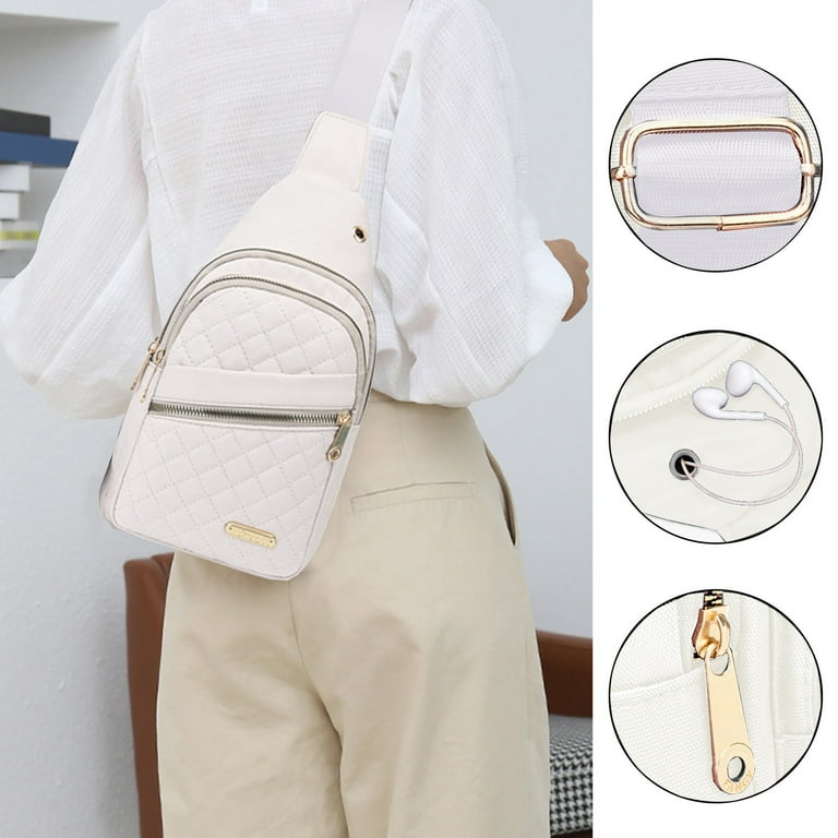 Harlier Casual Nylon Sling Backpack for Women Men - Quilted Harlier Casual Nylon Sling Backpack for Women Men - Quilted