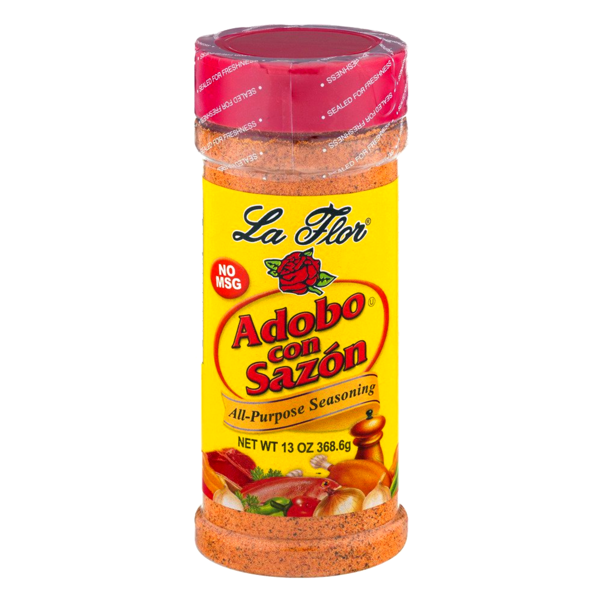La Flor Adobo Con Sazon, Spices & Seasoning, 13 oz Bottle