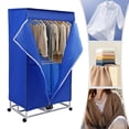 thumbnail image 3 of FOGGBET Portable Electric Clothes Dryer Indoor Wet Laundry Warm Air Drying Blue 110V 1200-1500W Load Capacity 66.14lbs 27.55*19.68*59in for Homes, Apartments, Dormitories, Caravans, 3 of 14