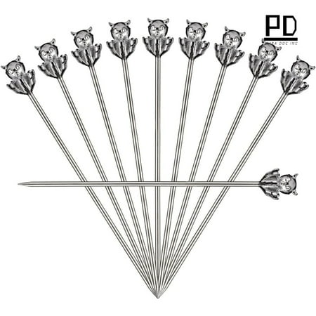 

Cocktail Stick Stainless Steel Martini Picks Set of 10