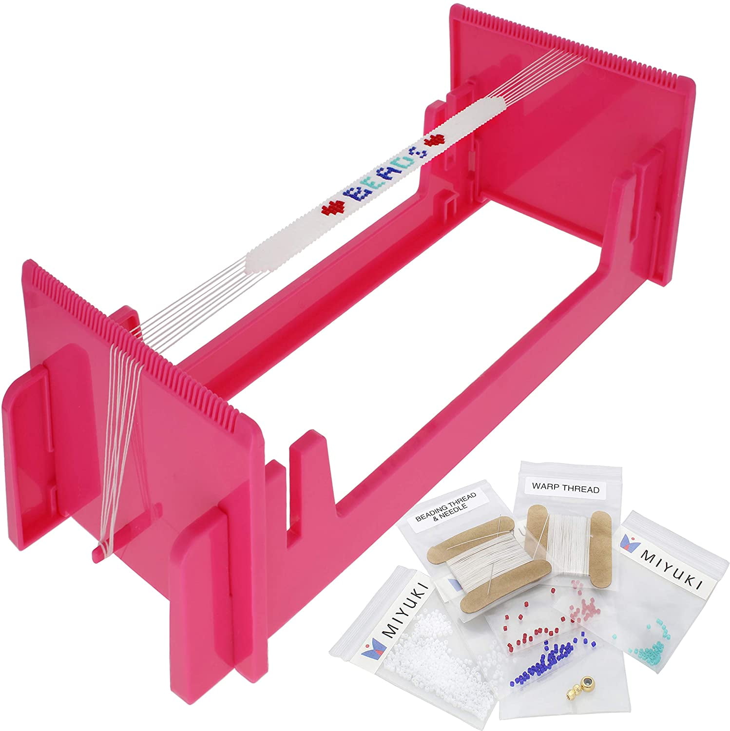 The Beadsmith LoomEEZ Japanese Bead Loom Kit Includes Adjustable Loom
