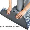 thumbnail image 3 of Blue Ethnic Geometric Pattern Hot Yoga Mat Towel Non Slip for Hot Yoga - Quick-Drying Yoga Mat Cover with 4 Corner Pockets with Travel Bag - Hot Yoga Towel Non Slip 70"x26", 3 of 6