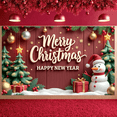 thumbnail image 6 of Festive Design Merry Christmas New Year Background Decor Snowman Holiday Banner for Celebration Indoor Decoration Party, 6 of 9