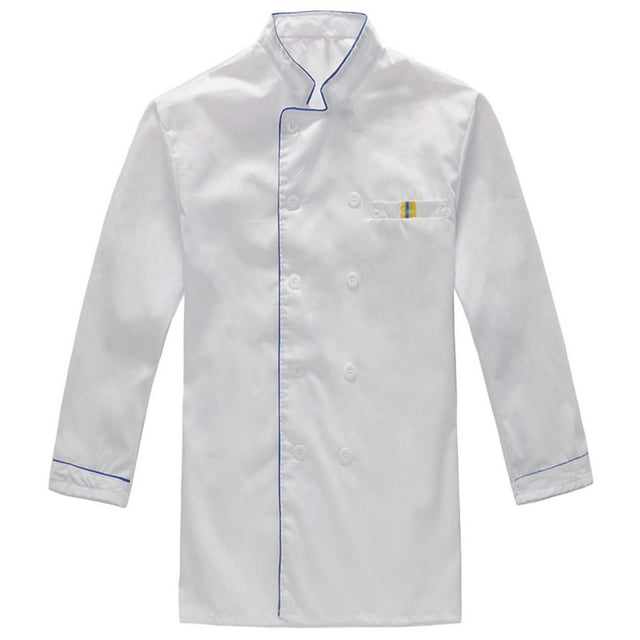 SHIXIAOO Men's Catering Chef Workwear Chef Suit Long Sleeve Top Cardigan Shirt Hooded Robe Jacket Men Zip Cardigan Sweaters for Men