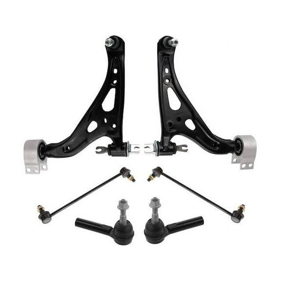 Front Control Arm Ball Joint Tie Rod and Sway Bar Link Kit 6 Piece - Compatible with 2018 - 2021 Chevy Equinox 2019 2020