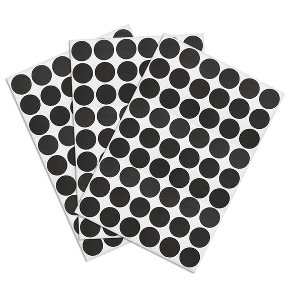 Uxcell 21mm Dia Black Lines Self-adhesive Screw Hole Stickers Covers 3 Sheet