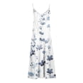 thumbnail image 4 of Zpanxa Sundresses for Women, Summer Dresses for Women 2024 Summer Fashion Printed V-Neck Sleeveless Suspenders Pullover Dress Light Elue E 3XL, 4 of 4