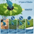 thumbnail image 4 of RELOIVE Electric Weed Wacker, Cordless Weed Eater with 2PCS 3000mAh Batteries and Charger, 5-in-1 Lawn Mower with Wheels, 43.3''-53.1'' Adjustable Grass Trimmer, Edger Lawn Tool for Garden Yard, 4 of 16