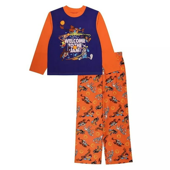 Spcace Jam A New Legacy 'Welcome To The Jam' Boy's Poly Flannel Pajama Set (Size 6)