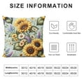 thumbnail image 5 of JRXY Vintage Sunflower Throw Pillow Covers Summer Floral Decorative Pillow Cases Cushion Covers for Sofa Couch Car Bedroom Home Decor 12x12in, 5 of 5