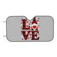thumbnail image 7 of Picia Buffalo Plaid Love And Gnome Curved Windshield Sunshade Accordion Folding Style Auto Shade for Car Truck SUV Van Blocks UV Ray Sun Visor Protector -, 7 of 7