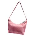 thumbnail image 4 of Bolso de hombro para mujer, bolso de mano de nailon, bolso de hombro de viaje con cierre de cremallera para mujer Rosado rojo, 4 of 9