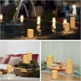 thumbnail image 4 of ZYLER- Flameless Candles 4" 5" 6" Set Of 3 Ivory Outdoor Indoor Pillars 3" Diameter Bat, 4 of 4