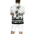 thumbnail image 4 of LA LEELA Men's Hawaiian Shirts Short Sleeve Button Down Shirt Men's Holiday Shirts Summer Beach Casual Aloha Tropical Shirts for Men Funny XXL Sea Palm Tree, White, 4 of 6