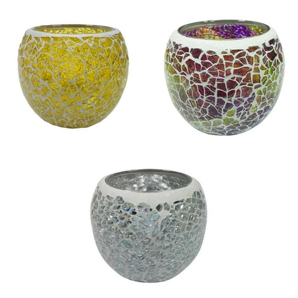 2/3/5PCS Romantic Glass Tea Light Candle Holder Votive Candlestick Holders Candle Lamps for +