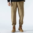 thumbnail image 4 of Styesk Men's Pants Man Solid Color Parsnip Soft Binding Leg Pants Cargo Pants, 4 of 4