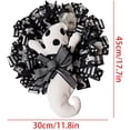 thumbnail image 6 of DizeyBoyo Garland Front Door Halloween Decoration Wreath Halloween Decoration Friendly White Ghost Wreath, 6 of 7