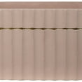 thumbnail image 3 of Benzara Vase with Oval Shape and Cement Body, Pink and Gold, 3 of 4