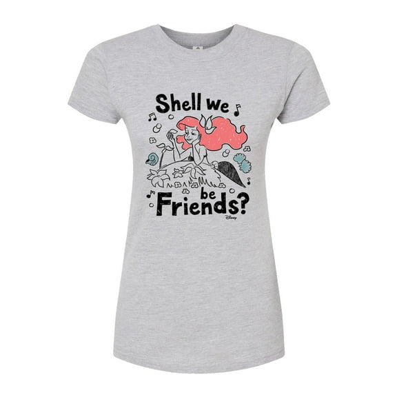 Disney - Shell We Be Friends  - Juniors Fitted Graphic T-Shirt