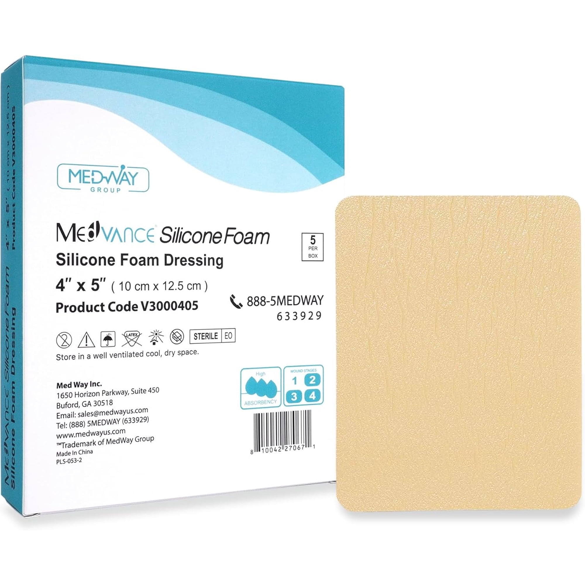 Non-Bordered MedVance Silicone Foam Dressing for Wound Care & Pressure Ulcers