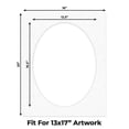 thumbnail image 2 of Oyster Shell White Picture Frame Mat for 16x20 Frames - Oval Opening for 13x17 Photos - 25 Mats, 2 of 7