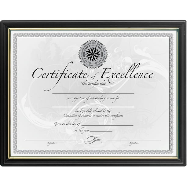 Burns Grp. Black and Gold Certificate Frames