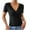 Black, variant on Ltctricy Summer Tops for women trendy eyelet embroidered crossover v neck side button ruched slim t shirts going out blouses