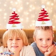 thumbnail image 4 of PMU Christmas Springy Santa Claus Hat Headband Christmas Celebration Costume Party Accessories Accessories Winter Theme Headwear Red and White (12/Pkg) Pkg/1, 4 of 8