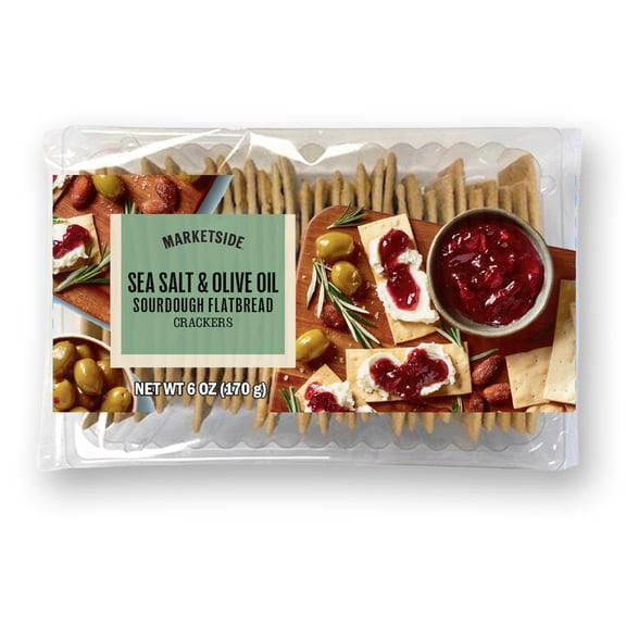 Marketside Sea Salt & Olive Oil Sourdough Flatbread Crackers 6oz