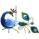 thumbnail image 5 of Carillón de viento de metal creativo colgante de de pavo real pintado jardín balcón colgante-azul pavo real ANGGREK Otros, 5 of 8