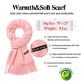 thumbnail image 2 of EASE LEAP Pashmina Scarfs for Women Silky Shawls and Wraps for Evening Dresses Soft Large Scarves Wedding Warm Stylish Solid Color, Mistyrose, 2 of 7