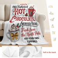 thumbnail image 5 of Christmas Hot Chocolate Throw Blanket for Couch, Soft Lightweight Flannel Fleece Blanket, Winter Cocoa Vintage Microfiber Plush All Season Decorative Blankets Gifts for Sofa Office Lap 30"x40", 5 of 9