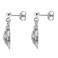 thumbnail image 2 of Sterling Silver Plumeria Sea Turtle Drop Earrings, 2 of 2